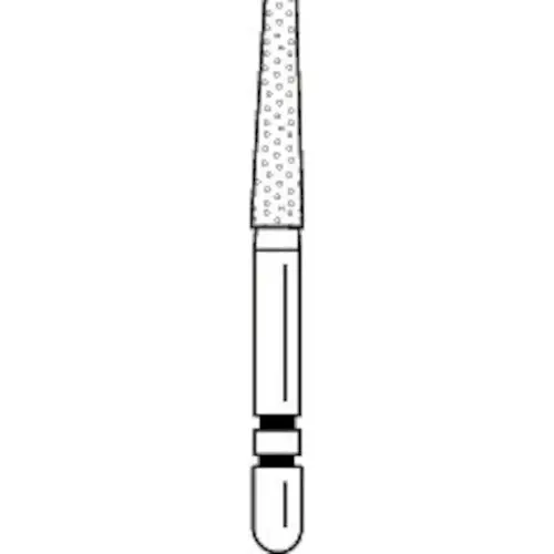 Two Striper Diamond Bur, FG, Flat-End Taper, 703.8, Fine, Red, 1.8 mm Major/1.2 mm Minor, 8 mm Length, 5/Pk, 2015375 thumbnail 4