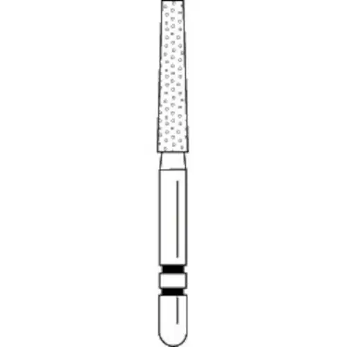 Two Striper Diamond Bur, FG, Flat-End Taper, 704.9, Coarse, Green, 1.8 mm Major/1.3 mm Minor Diameter, 9.0 mm Length, 5/Pk, 2015348 thumbnail 4