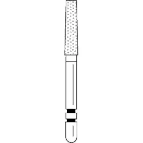 Two Striper® Diamond Bur FG, Coarse, Flat End Taper, #724.8C, 2.0 mm Major/1.5 mm Minor Diameter, 8.0 mm Length, Green Ring, 5/Pkg, 2015259 thumbnail 3