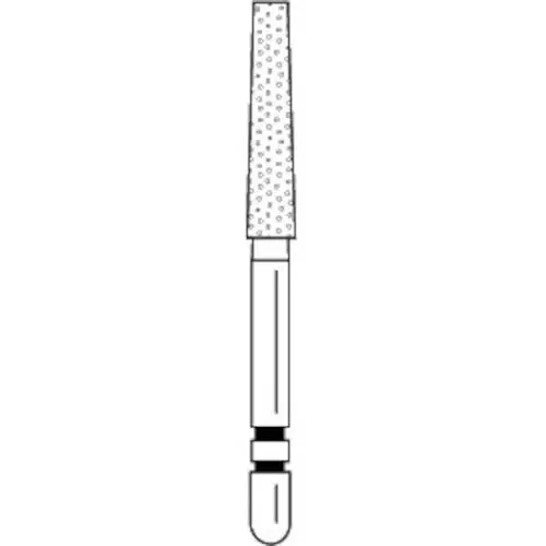 Two Striper Diamond Bur, FG, Flat-End Taper, #724.10, Coarse, Green, 2.1 mm Major/1.5 mm Minor Diameter, 10 mm Length, 5/Pk, 2015260 thumbnail 4