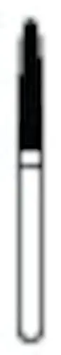 Solo Diamond® Single-Use Diamond Burs FG, Curettage K, #1714.8, Coarse, Green, 1.4mm Major/1.0mm Minor Diameter, 8.0mm Length, 25/Bx, 878K014C thumbnail 4