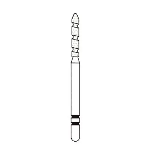 Two Striper TS2000 Diamond Bur, Bevel-End Cylinder, FG, Coarse, #2016.8, 1.4 mm Diameter, 8 mm Length, 5/Pkg, 2000168 thumbnail 3