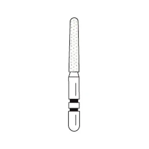Two Striper ShortCut Diamond Bur, FGSS, Round-End Taper, #782.8 S, Coarse, Green, 1.5 mm, 5/Pk, 2015928 thumbnail 4
