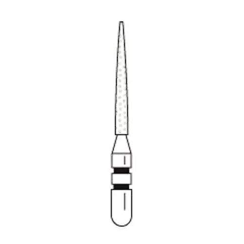 Two Striper ShortCut Diamond Bur, FGSS, Flame, #261.8S, Coarse, Green, 1.1 mm, 5/Pk, 2015925 thumbnail 4