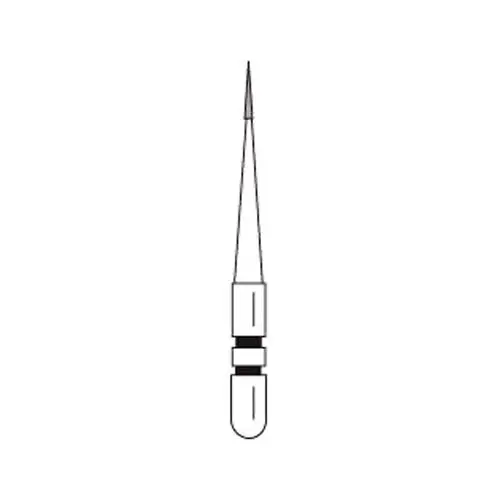 Two Striper Diamond Bur, FGSS, Interproximal Trimmer, #201.3 S, Fine, Red, 0.8 mm Major/0.3 mm Minor Diameter, 3.0 mm Length, 5/Pk, 2015927 thumbnail 8