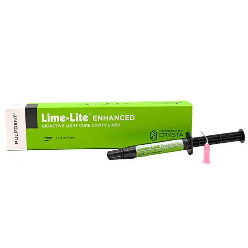 Pulpdent Lime-Lite Enhanced Bioactive Light-Cure Cavity Liner/Base, Syringe Refill, 3 mL (5 g), 1 Syringe + 20 Applicator Tips, LLE3 thumbnail 16