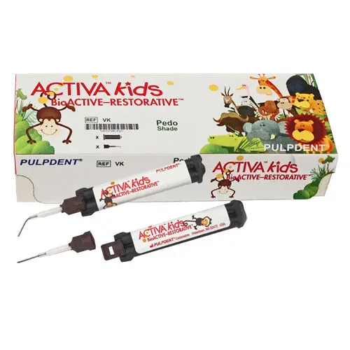 Activa Kids BioACTIVE-Restorative Value Refill, Pedo Shade (Opaque White), 2 x 5mL (8g) Syringes with 40 Automix Tips, VK2P thumbnail 14