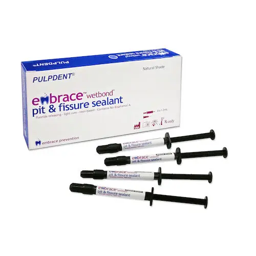 Pulpdent Embrace WetBond Pit & Fissure Sealant, Off-White Shade, 4 x 1.2 mL Syringes + 20 Applicator Tips, EMSW thumbnail 11