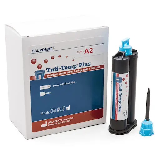 Tuff-Temp Plus Dual-Cure Provisional Crown & Bridge Resin, Shade A2, 50 mL Automix Cartridge Refill with 10 Automix Tips, TTP50A2 thumbnail 11