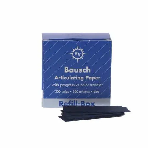 Bausch Articulating Paper Strips, 200 Micron, Blue, Pre-Cut Refill, 300/Pk, BK1001 thumbnail 9