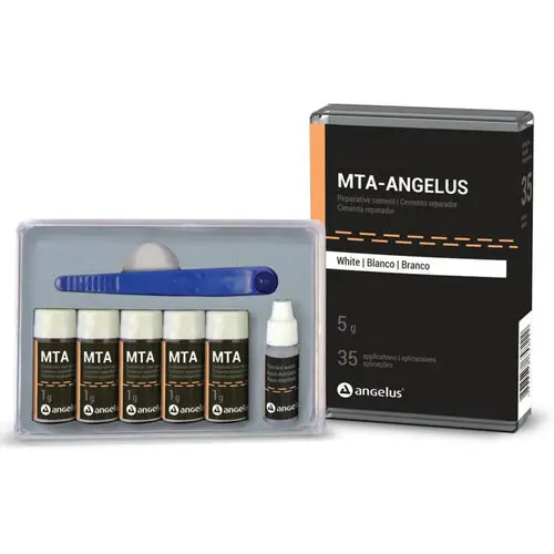 MTA Angelus White 5g Reparative Cement (5 x 1g Vials, 3mL Distilled Water, Measuring Scoop, 35 Doses, Ref 1822) thumbnail 8