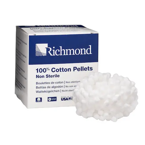 Richmond Cotton Pellets, Size 3 (Medium), 5/32" Diameter, 2500/Box, 100108 thumbnail 14