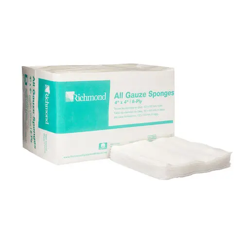 Richmond All Gauze Sponges, 3" x 3", 12-Ply, Non-Sterile, 200/Sleeve, 20 Sleeves/Case (4000/Case), 300421 thumbnail 5