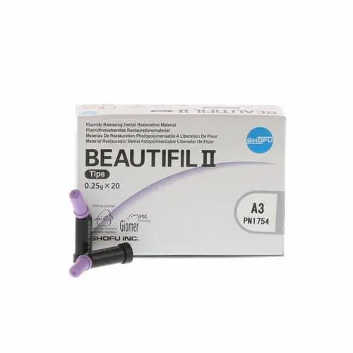 Beautifil II Light-Cure Universal Nano-Hybrid Giomer Composite, Compule Tips Refill, 0.25 g, Shade A3, 20/Pk, 1754 thumbnail 10