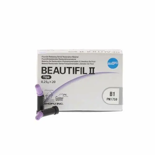 Beautifil II Universal Nano-Hybrid Composite, Light-Cure, Compule Tips Refill, 0.25 g, Shade B1, 20/Pk, 1759 thumbnail 9