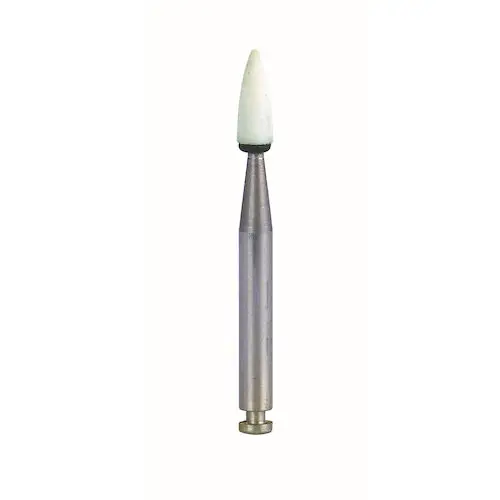 Shofu Dura-White Finishing Stone, FL2 Flame Shape, CA (Contra Angle) Latch-Type, ISO #025, White, 12/Pk, #0223 thumbnail 11