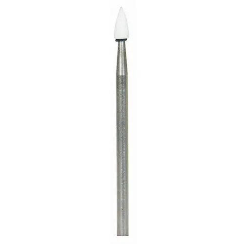 Shofu Dura-White Stones, HP (Straight Handpiece), Flame Shape FL3, ISO #030, Aluminum Oxide, White, 12/Pk, #0204 thumbnail 7