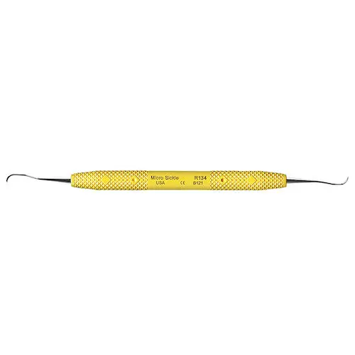PDT Cruise Micro Sickle Posterior Scaler, R134, Yellow Resin Handle thumbnail 8