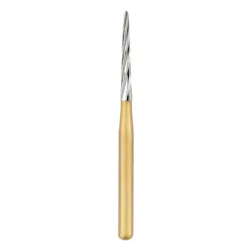 SS White Endo Safe End Endodontic Access Carbide Bur, FG, Tapered Fissure, Round Safe End, 1.4 mm Head Diameter, 0.5 mm Tip, 9 mm Head Length, 24 mm Shank, 5/Pkg, ESE-014 thumbnail 3