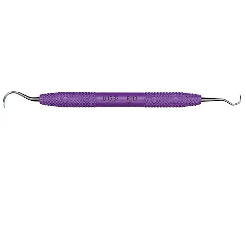 PDT Cruise Line U15/33 Double-Ended Sickle/Jacquette Scaler, Purple Solid Resin Handle, R113 thumbnail 4