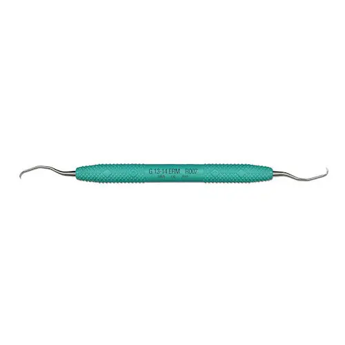 PDT Amazing Gracey 13/14 Extended Reach Mini Curette, Double End, Caribbean Green Resin Handle, R007 thumbnail 4