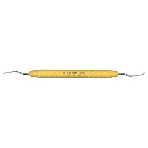 PDT Amazing Gracey 11/12 Extended Reach Mini Curette, Double-Ended, Yellow Resin Handle, R006 thumbnail 4