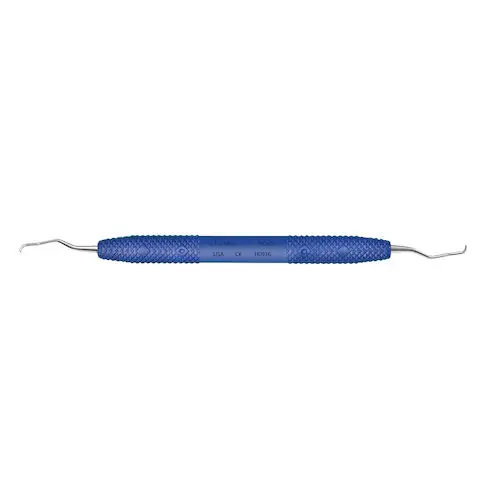 PDT Cruise Line Universal Curette, Langer 1-2 Mini, Double-Ended, Blue Resin Handle, R082 thumbnail 4