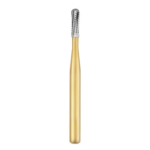 Great White Gold Series Carbide Bur, FG, Straight Fissure Round End Cross Cut, #GW2 (1558), 1.2 mm Head Diameter, 3.8 mm Head Length, 100/Pk, 13095 thumbnail 7