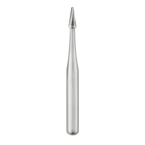 SS White Fissurotomy Carbide Bur, FG, Micro, Shallow Tapered Fissure (STF), 0.7 mm Head Diameter, 10/Pk, #18013 thumbnail 4