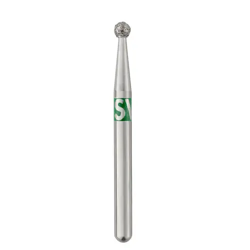 SS White Piranha Single-Use Diamond Bur, Round, Coarse, 25/Pkg, 801-016C - Round, Piranha Single-Use Diamond, , 25/Pkg., Coarse, 801-016C - Image 1