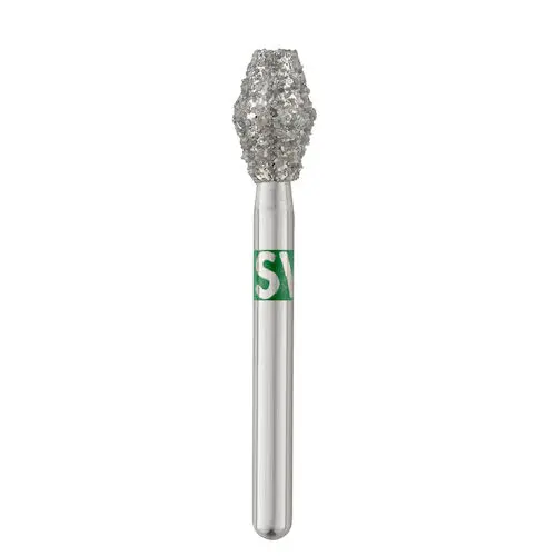 SS White Piranha Single-Use Diamond Bur, Coarse, Barrel Shape, 25/Pkg, 811-033C - Piranha Single-Use Diamond, , 25/Pkg., Coarse, 811-033C - Image 1