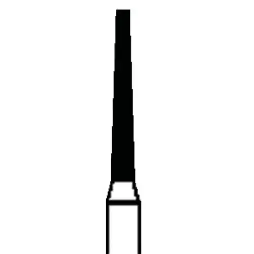 SS White Piranha Diamond Bur 847-012M, Medium Grit, Flat End Taper, Friction Grip, Single-Use, 25/Pk thumbnail 3