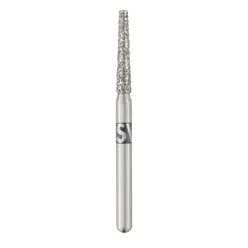 Piranha Diamond Single-Use Burs, FG, Flat End Taper, #847-016SC, 1.6 mm, Super Coarse, Black, 25/Pk thumbnail 4