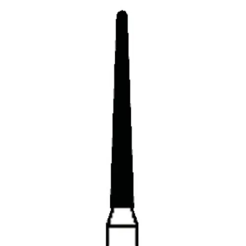 Piranha Diamond Single-Use Burs, FG, Round End Taper, #850-012F, 1.2 mm, Fine, Red, 25/Pk thumbnail 4