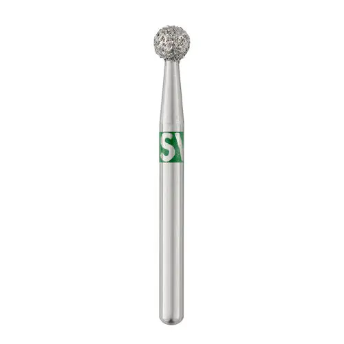 SS White Piranha Single-Use Diamond Bur, Round, Coarse, 25/Pkg, 801-023C - Round, Piranha Single-Use Diamond, , 25/Pkg., Coarse, 801-023C - Image 1