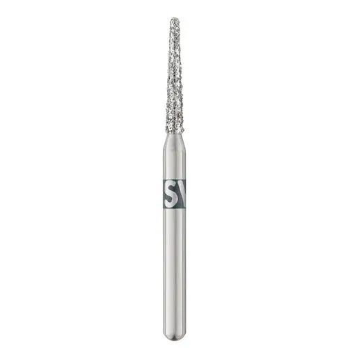 Piranha Diamond Single-Use Burs, FG, Round End Taper, #856-012SC, 1.2 mm, Super Coarse, Black, 25/Pk thumbnail 4