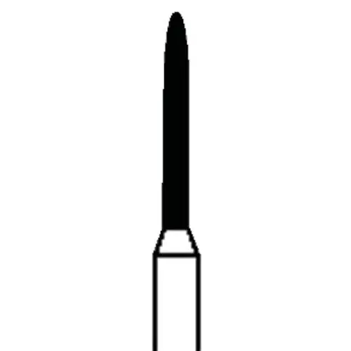 Piranha Diamond Single-Use Burs, FG, Flame, #862-010F, 1.0 mm, Fine, Red, 25/Pk thumbnail 4