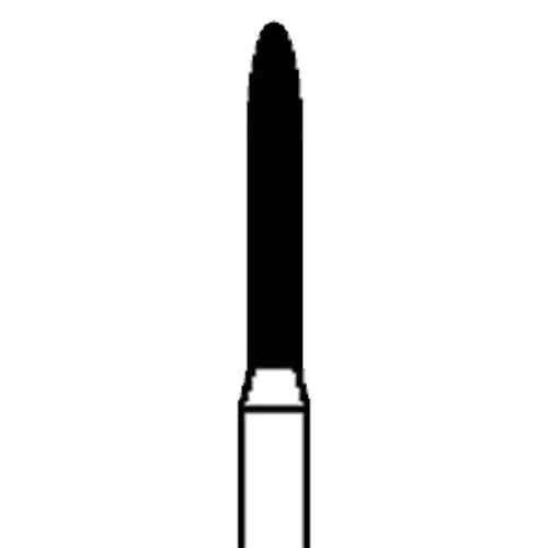 SS White Piranha® Single Patient Use Diamond Bur, Flame Shape, FG, Medium Grit, #862-014M, 1.4 mm Diameter, 25/Pkg thumbnail 3
