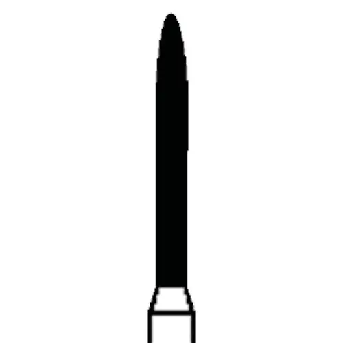 SS White Piranha Single-Use Diamond Bur, FG, Medium Grit, Flame Shape, 25/Pk, 863-012M thumbnail 3