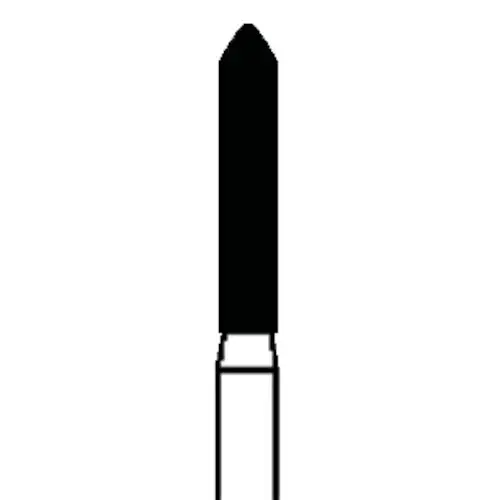 Piranha Diamond Single-Use Burs, FG, Beveled Cylinder, #885-016, 1.6 mm, Fine, Red, 25/Pk, 885-016F thumbnail 8