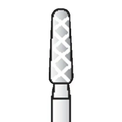 SS White Piranha 2X Single-Use Diamond Bur, Round End Taper, Medium Grit, Friction Grip, #855-018, 5/Pack thumbnail 3