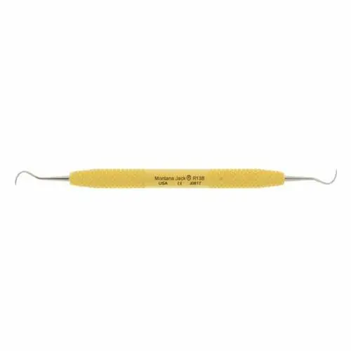 Paradise Dental Technologies Montana Jack Sickle Scaler, Double End, Standard Handle, Yellow, R138 - Sickle Scalers – Montana Jack, Standard Handle, Double End - Sickle Scalers – Montana Jack, Standard Handle, Double End - Image 1