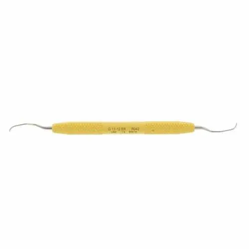PDT Cruise Gracey 11/12 Extended Reach Curette, Double-Ended, Yellow Resin Handle, R042 thumbnail 8