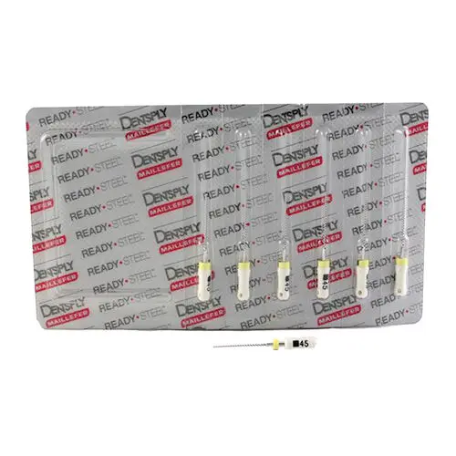 Dentsply Maillefer READYSTEEL K-File, #45 White, 21mm, Sterile, Stainless Steel, 6/Pack, 6844521 thumbnail 5