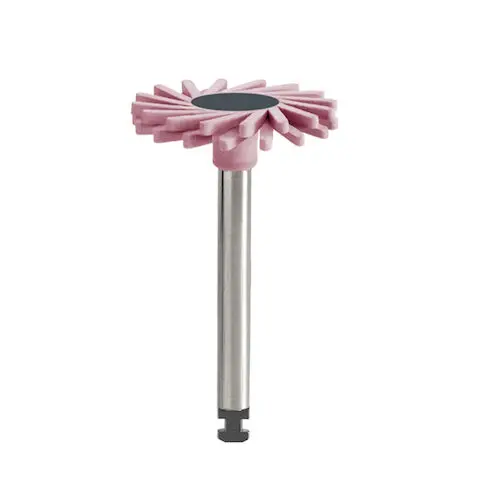 Alpen ShapeGuard Ceramic Plus Polishers, Step 2, 140, Spiral Wheel, RA Shank, Pink, 5/Pkg, 60021912 thumbnail 2