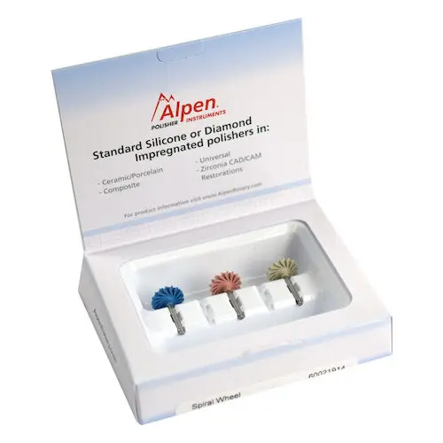 Alpen ShapeGuard Ceramic Plus Assorted Polisher Kit, RA Shank, Medium/Fine/Ultra Fine, 3/Pk, 60021914 thumbnail 2