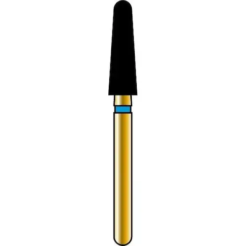 Alpen x1 Single-Use Diamond Bur, FGSS, #856-024SC, Round End Taper, Super Coarse, Black, 2.4 mm, 25/Pk, X856SC024S thumbnail 2