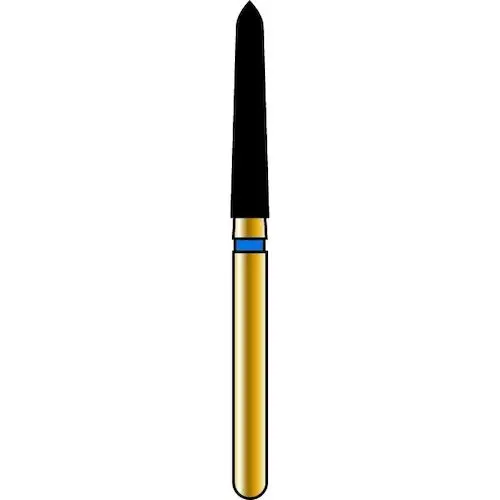 Alpen x1 Single-Use Diamond Bur, FG, #878K-018, Curettage/Pointed Taper, Super Coarse, Black, 25/Pk, X878KSC018 thumbnail 3