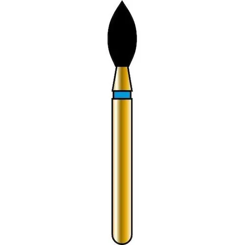 Alpen x1 Single-Use Diamond Bur, FG #368-023, Football Shape, Medium Grit, Gray Ring, 2.3 mm Diameter, 5.0 mm Length, 25/Pk, X368M023 thumbnail 2