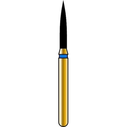 Alpen X1 Sterile Single-Use Diamond Bur, FG #862-012, Coarse, Flame Shape, 1.2 mm Diameter, 8.0 mm Length, 25/Pk, X862C012 thumbnail 2